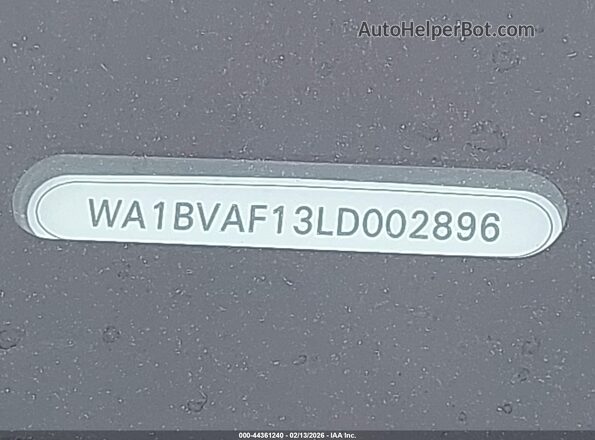 WA1BVAF13LD002896 2020 AUDI Q8 Черный 