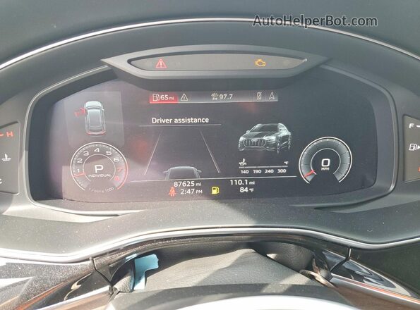 WA1CVAF16KD012244 2019 AUDI Q8 Black Widok zestawu wskaźników