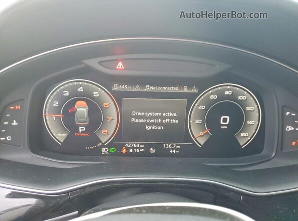 WA1CVAF17LD021763 2020 AUDI Q8 White ხელსაწყოთა პანელის ხედი