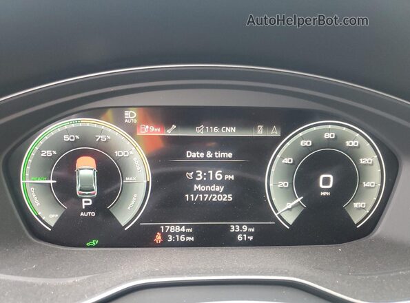 WA1E2AFY9R2015157 2024 AUDI Q5 Черный Вид щитка приборов