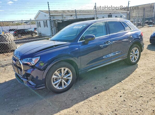 WA1EECF31S1084749 2025 AUDI Q3 Blue Առջևի ձախ երեք քառորդ տեսարան