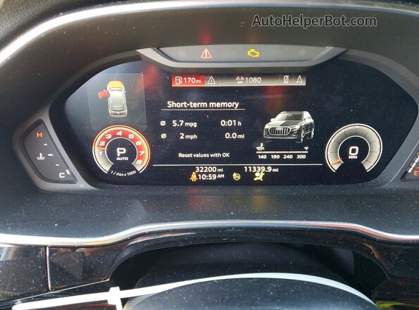 WA1EECF35M1052602 2021 AUDI Q3 Blue Սարքավորումների վահանակի տեսք