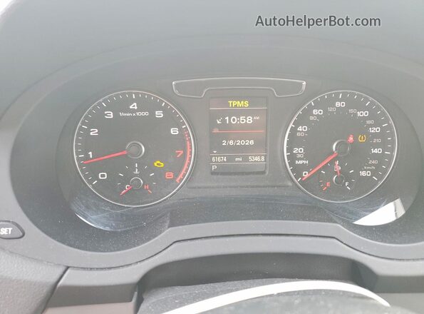 WA1EFCFS4GR014417 2016 AUDI Q3 White Widok zestawu wskaźników