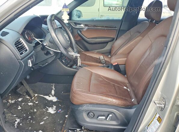 WA1EFCFS5GR014474 2016 AUDI Q3 Beige წინა სალონის ხედი