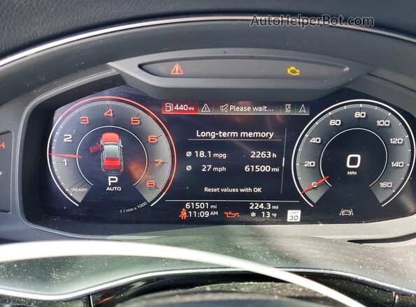 WA1EVAF18LD023580 2020 AUDI Q8 Blue Vista del cuadro de instrumentos