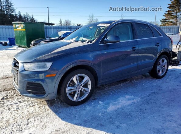 WA1JFCFS9GR014380 2016 AUDI Q3 Blue წინა მარცხენა ხედი სამი მეოთხედიდან
