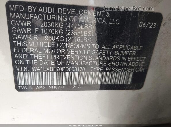 WA1LCBF73PD005193 2023 AUDI Q7 Коричневый Вид подкапотного пространства