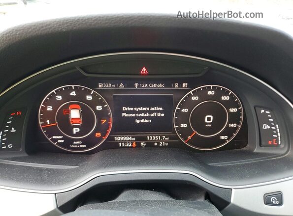 WA1LHAF74KD043357 2019 AUDI Q7 Белый Вид щитка приборов