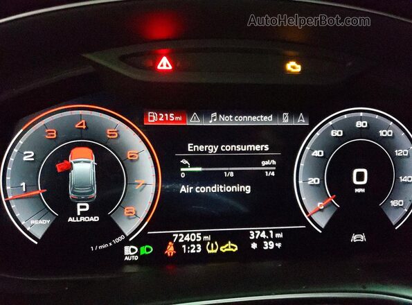 WA1LXAF74LD012212 2020 AUDI Q7 Белый Вид щитка приборов