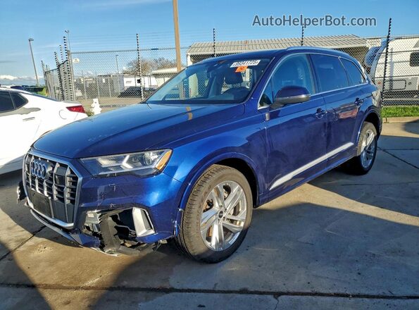 WA1LXBF72ND013545 2022 AUDI Q7 Blue Передня ліва чверть