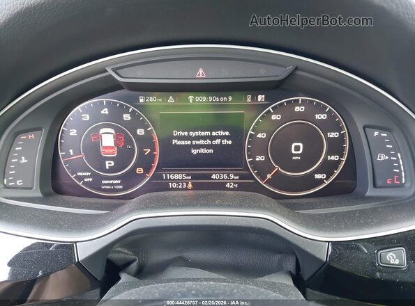 WA1VAAF7XKD003734 2019 AUDI Q7 Black Vista de los asientos traseros