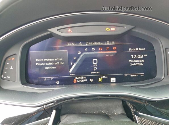 WA1VWAF73LD012861 2020 AUDI SQ7 Red Вид щитка приладів