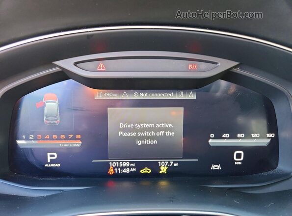 WA1VWAF7XLD010136 2020 AUDI SQ7 Blue Вид щитка приладів