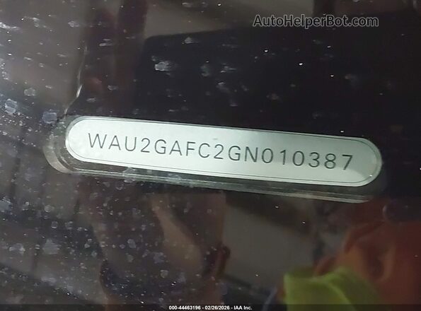 WAU2GAFC2GN010387 2016 AUDI OTHER Gray Вид підкапотного простору