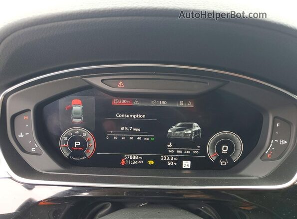 WAU8DAF8XKN003436 2019 AUDI OTHER Black Widok zestawu wskaźników