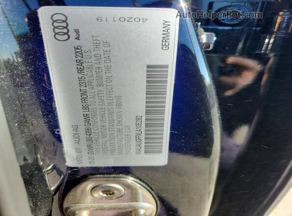 WAUAUGFFXLA105282 2020 AUDI OTHER Черный Вид подкапотного пространства
