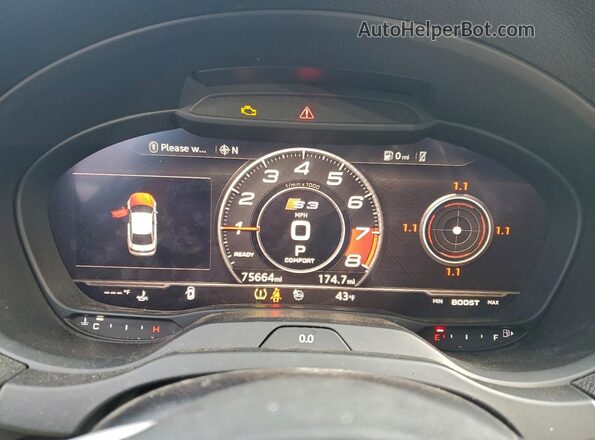 WAUB1GFF1H1046448 2017 AUDI S3 Черный Вид щитка приборов