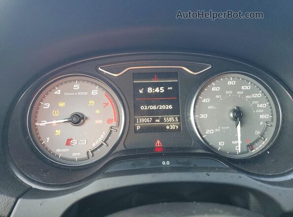 WAUB1GFF4G1052162 2016 AUDI S3 Черный Вид щитка приборов