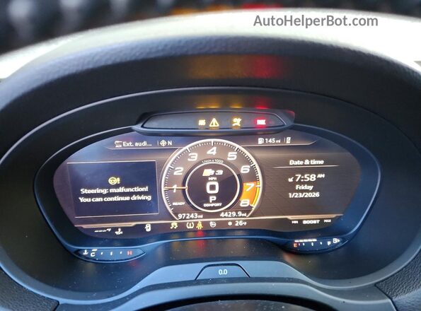 WAUB1GFF4H1070596 2017 AUDI S3 Черный Вид щитка приборов