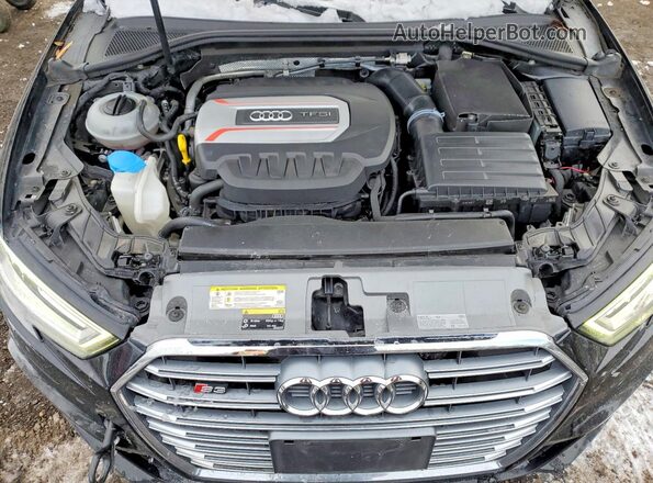 WAUB1GFF6H1022453 2017 AUDI S3 Черный Вид задней части салона