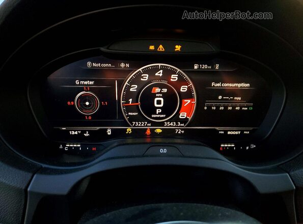 WAUB1GFF7H1063786 2017 AUDI S3 Угольный Вид щитка приборов