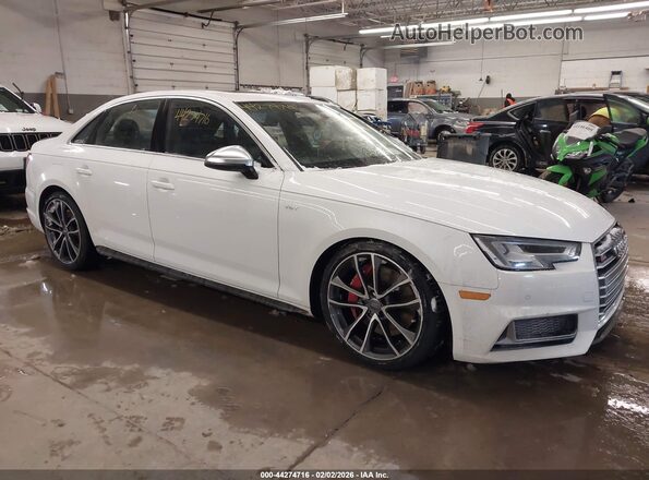 WAUB4AF41JA001812 2018 AUDI S4 Белый Передняя правая четверть