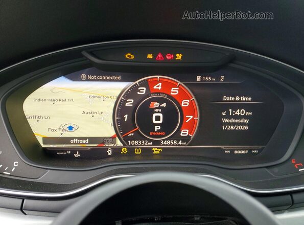 WAUB4AF42JA007943 2018 AUDI S4 Серый Вид щитка приборов