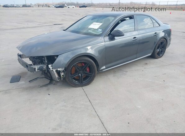 WAUB4AF46JA014152 2018 AUDI S4 Gray წინა მარცხენა ხედი სამი მეოთხედიდან