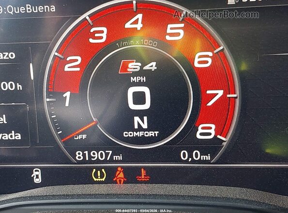 WAUB4AF46JA014152 2018 AUDI S4 Gray 