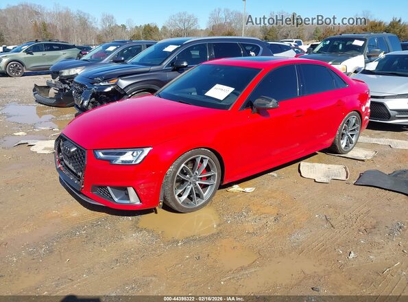WAUB4AF46KA104659 2019 AUDI S4 Red Передня ліва чверть