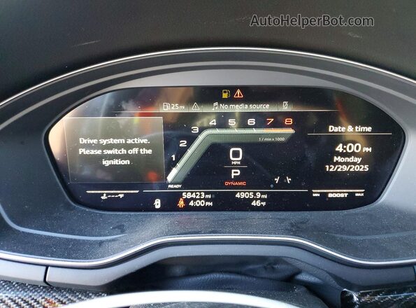 WAUB4AF46PA039593 2023 AUDI S4 Gray Vista del cuadro de instrumentos