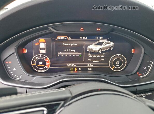WAUB4AF47KA032340 2019 AUDI S4 Black Widok zestawu wskaźników