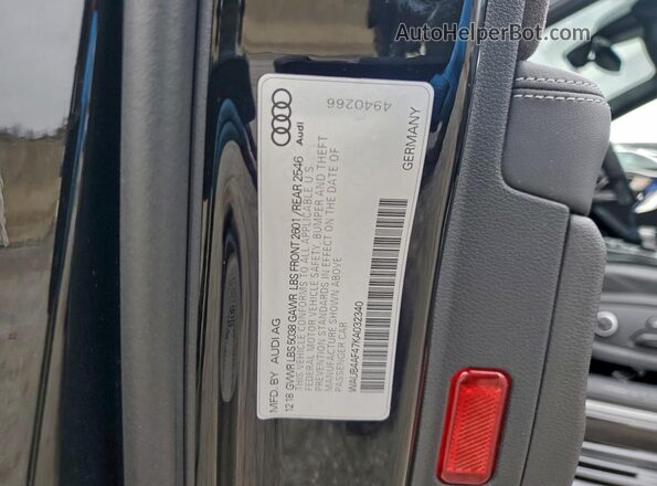 WAUB4AF47KA032340 2019 AUDI S4 Black Widok komory silnika
