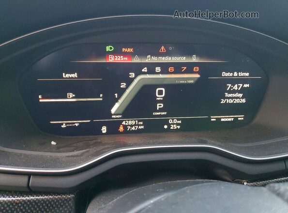 WAUB4AF48LA078258 2020 AUDI S4 Синий Вид щитка приборов