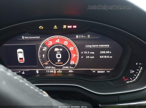 WAUB4CF51KA088553 2019 AUDI S5 Black Widok tylnych siedzeń