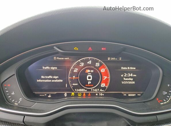 WAUB4CF55JA032128 2018 AUDI S5 Black Widok zestawu wskaźników