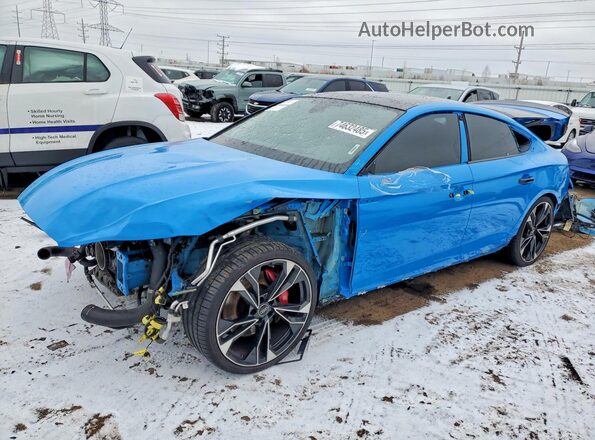 WAUB4CF56MA062968 2021 AUDI S5 Синий Передняя левая четверть