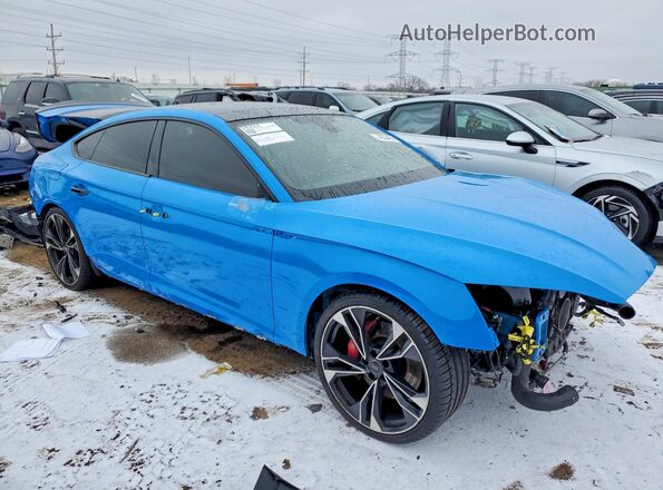 WAUB4CF56MA062968 2021 AUDI S5 Синий Передняя правая четверть