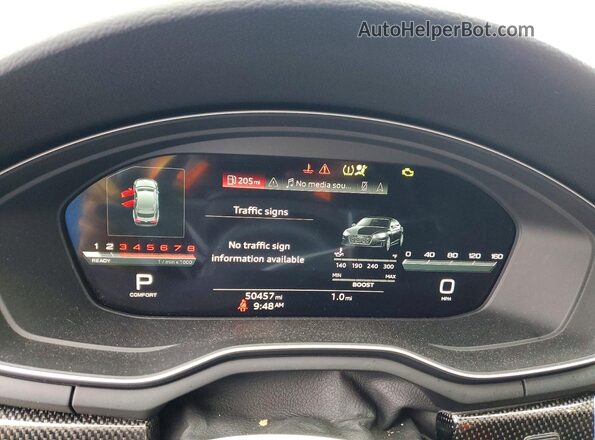 WAUB4CF56MA062968 2021 AUDI S5 Синий Вид щитка приборов