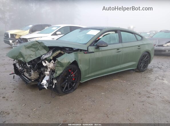 WAUB4CF56SA009085 2025 AUDI S5 Green Առջևի ձախ երեք քառորդ տեսարան