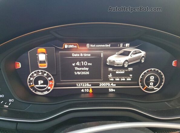 WAUC4AF48JA032544 2018 AUDI S4 Черный Вид щитка приборов