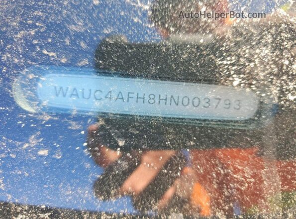 WAUC4AFH8HN003793 2017 AUDI S5 Black VIN sticker view