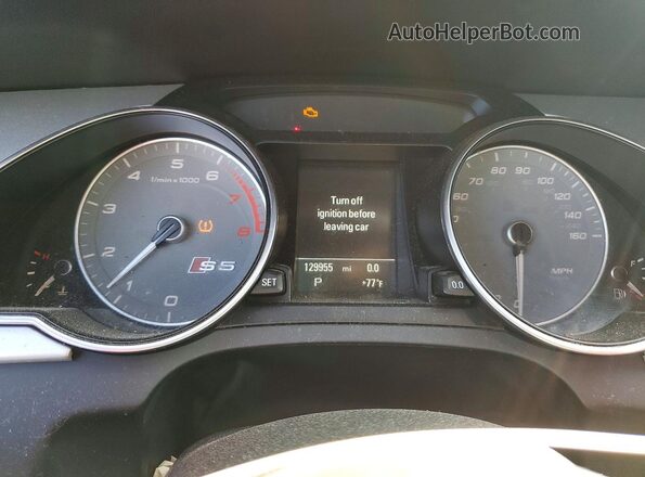 WAUC4AFR8GA019488 2016 AUDI S5 White Vista del cuadro de instrumentos