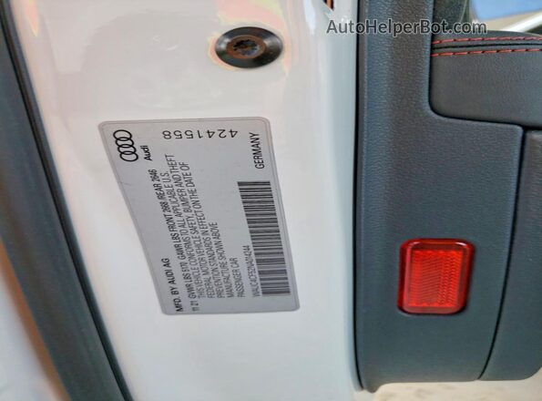 WAUC4CF52NA014244 2022 AUDI S5 White Вид наклейки з VIN-кодом