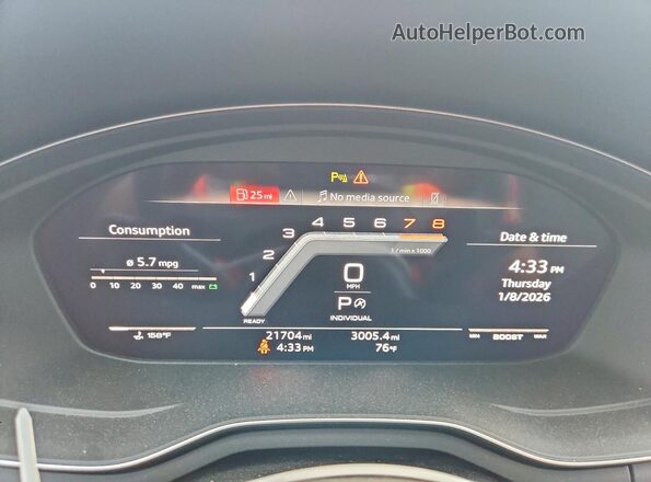 WAUC4CF53PA050429 2023 AUDI S5 Зеленый Вид щитка приборов