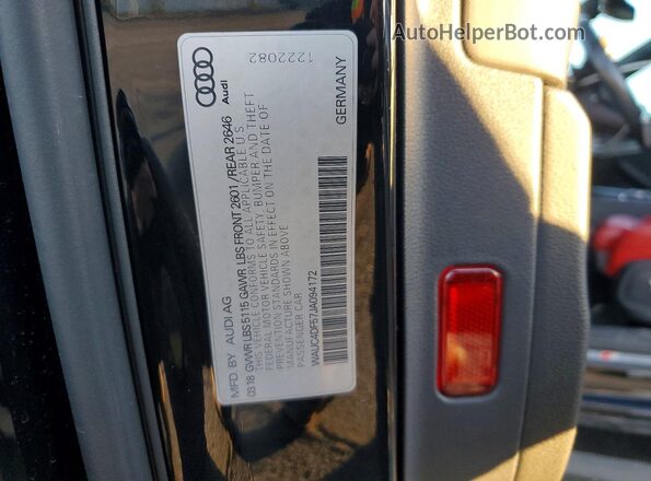 WAUC4DF57JA094172 2018 AUDI S5 Black Widok komory silnika
