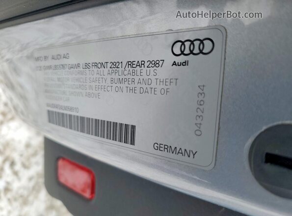 WAUDFAF24LN058910 2020 AUDI S6 Silver Vista del compartimento del motor