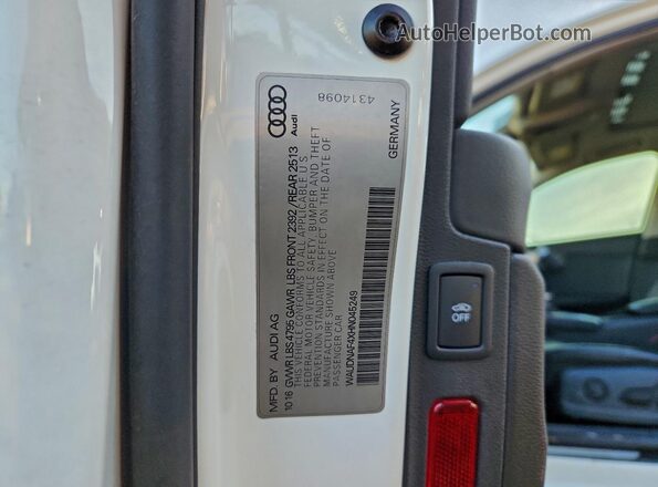 WAUDNAF4XHN045249 2017 AUDI OTHER Белый Вид подкапотного пространства