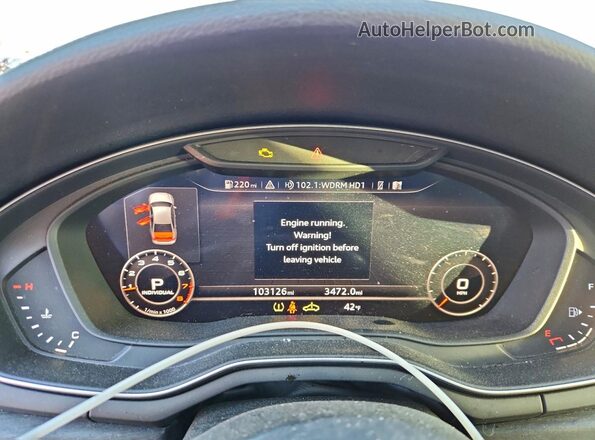 WAUDNAF4XHN045249 2017 AUDI OTHER Белый Вид щитка приборов
