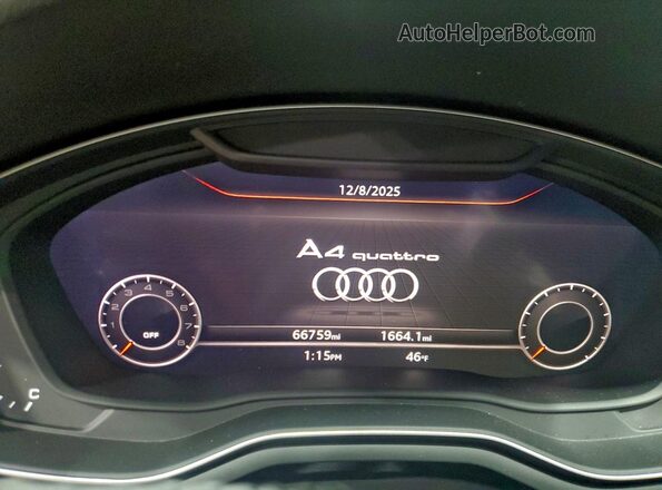 WAUENAF4XJA200061 2018 AUDI OTHER Black ხელსაწყოთა პანელის ხედი